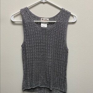 Diane Gilman Textured Gray Tank Top